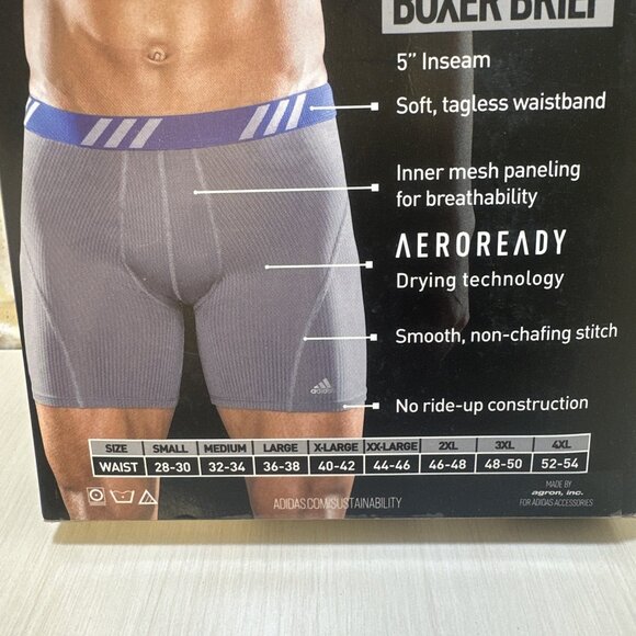 Adidas 3-Pack Performance Mesh Boxer Briefs S 28-30" Breathable AEROREADY Underw - Picture 3 of 5